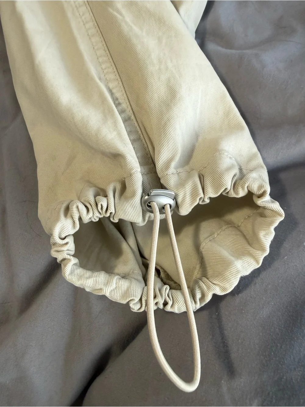Time and Tru Women Khaki Elastic Waist Pants - Khaki - Picture 4 of 8